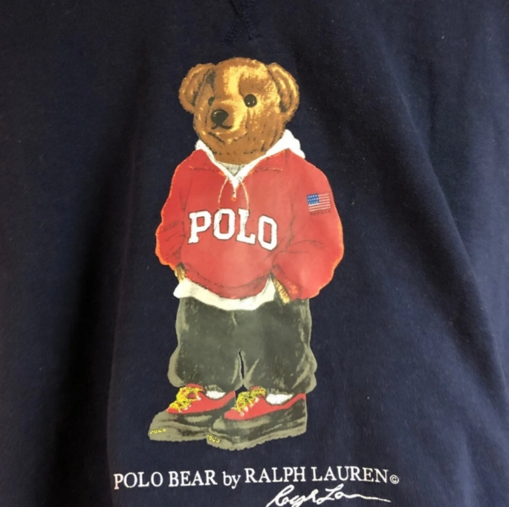 Polo bear sweatshirt ski 92 snow beach stadium